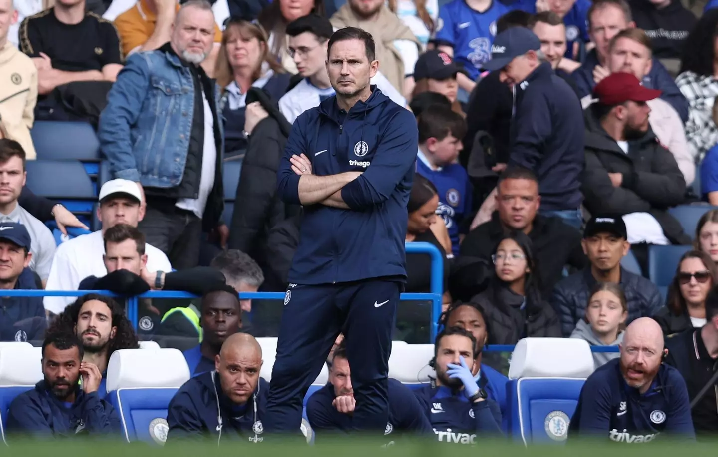 Frank Lampard during Chelsea vs. Brighton. Image: Alamy 