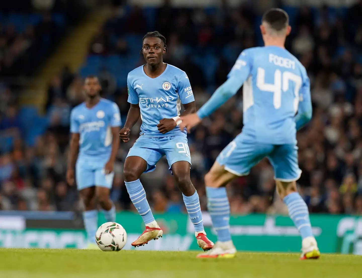 Romeo Lavia in action for Manchester City. Sportimage / Alamy