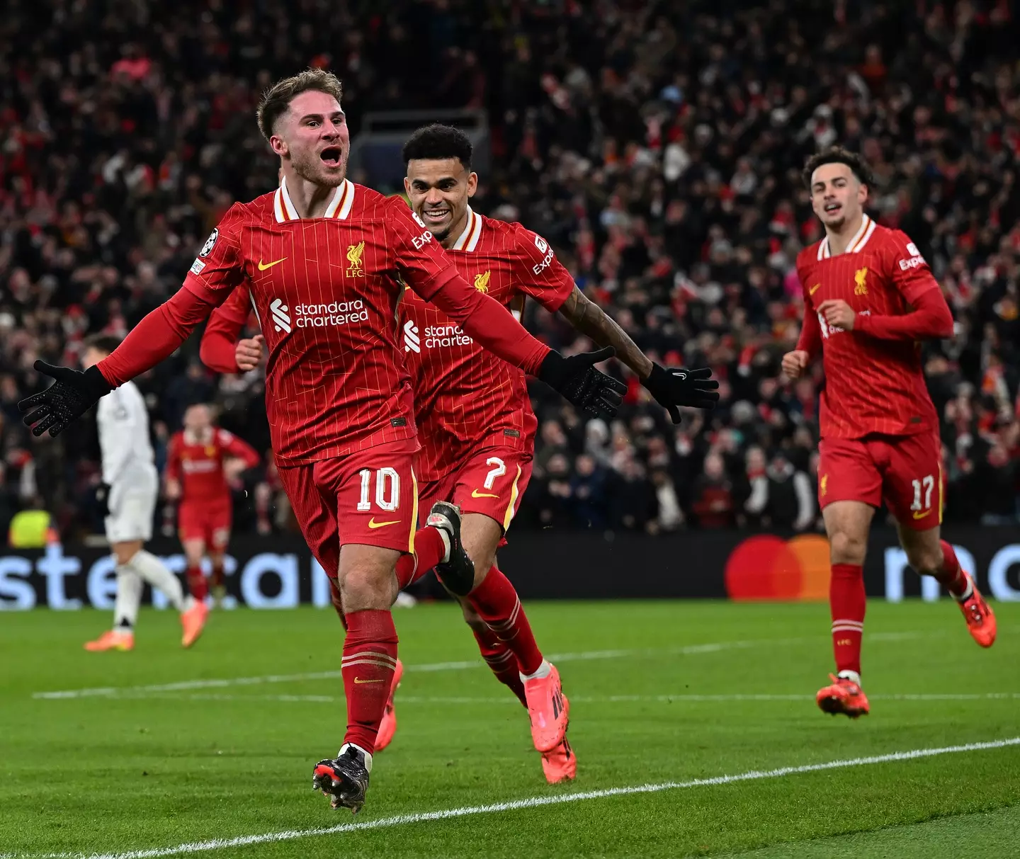 Alexis Mac Allister opened the scoring for Liverpool against Real Madrid. Image