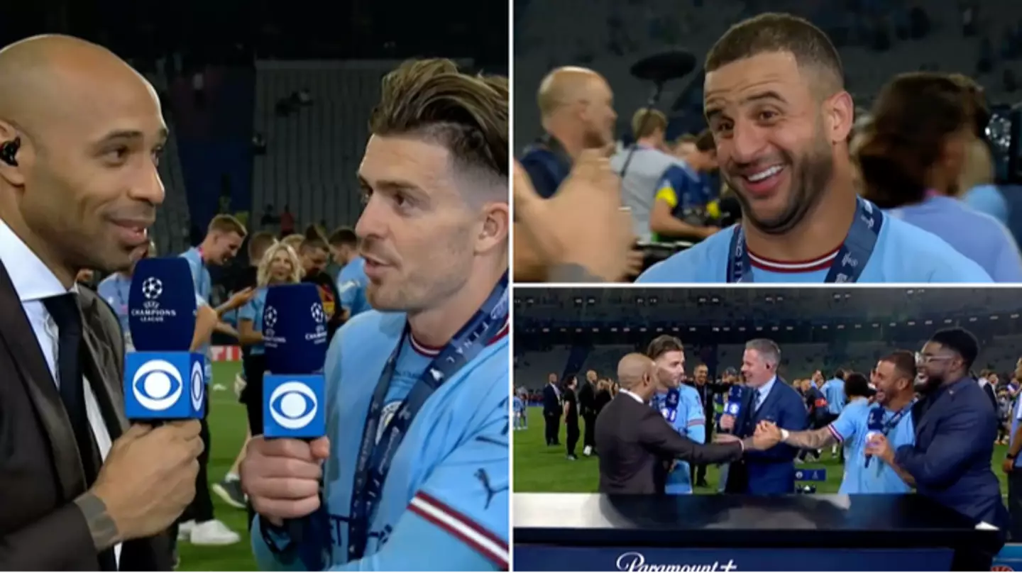 Jack Grealish asks Thierry Henry if he'd beat Kyle Walker in a race, his response is brilliant