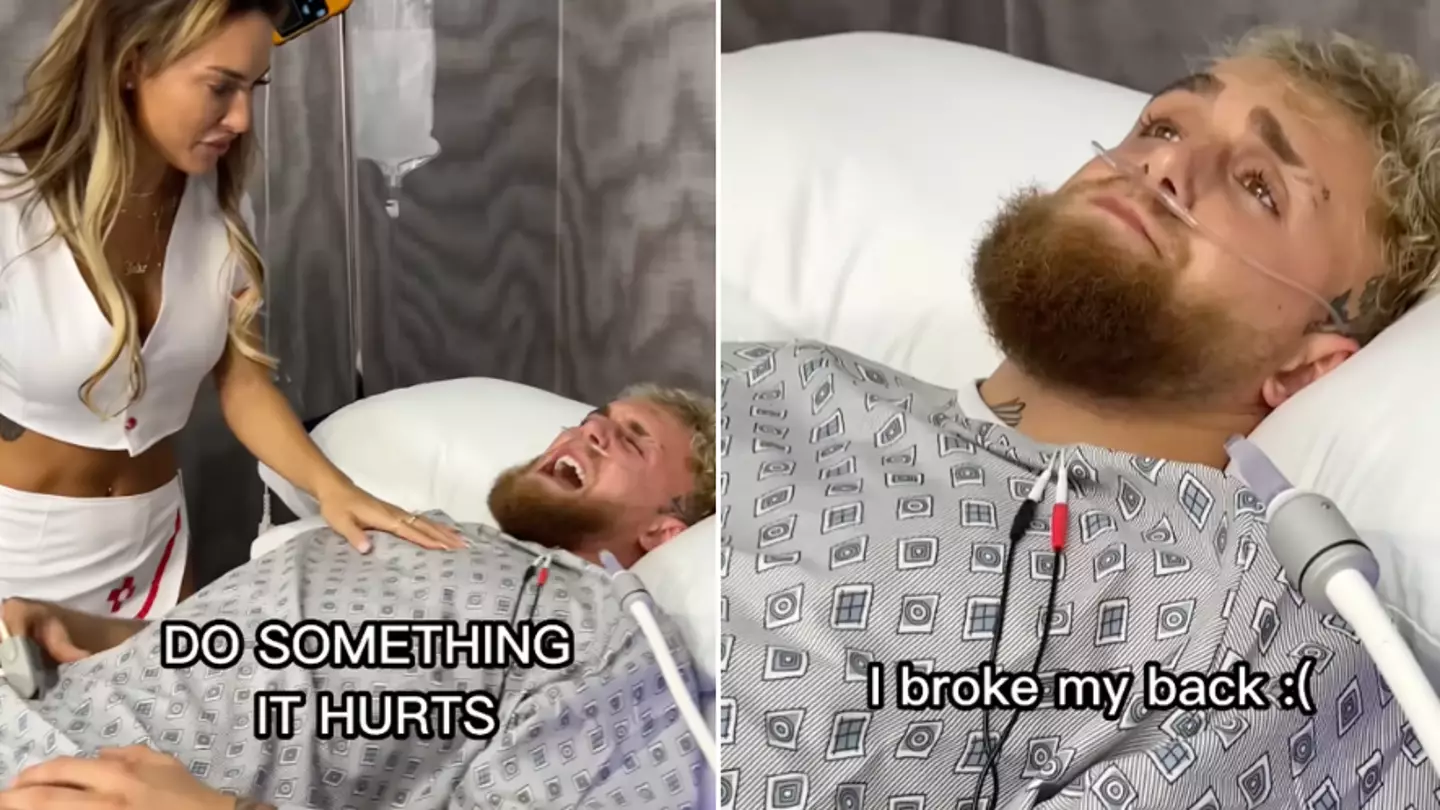Jake Paul Says He’s In Hospital With ‘Broken Back’ From Carrying Boxing Rivals