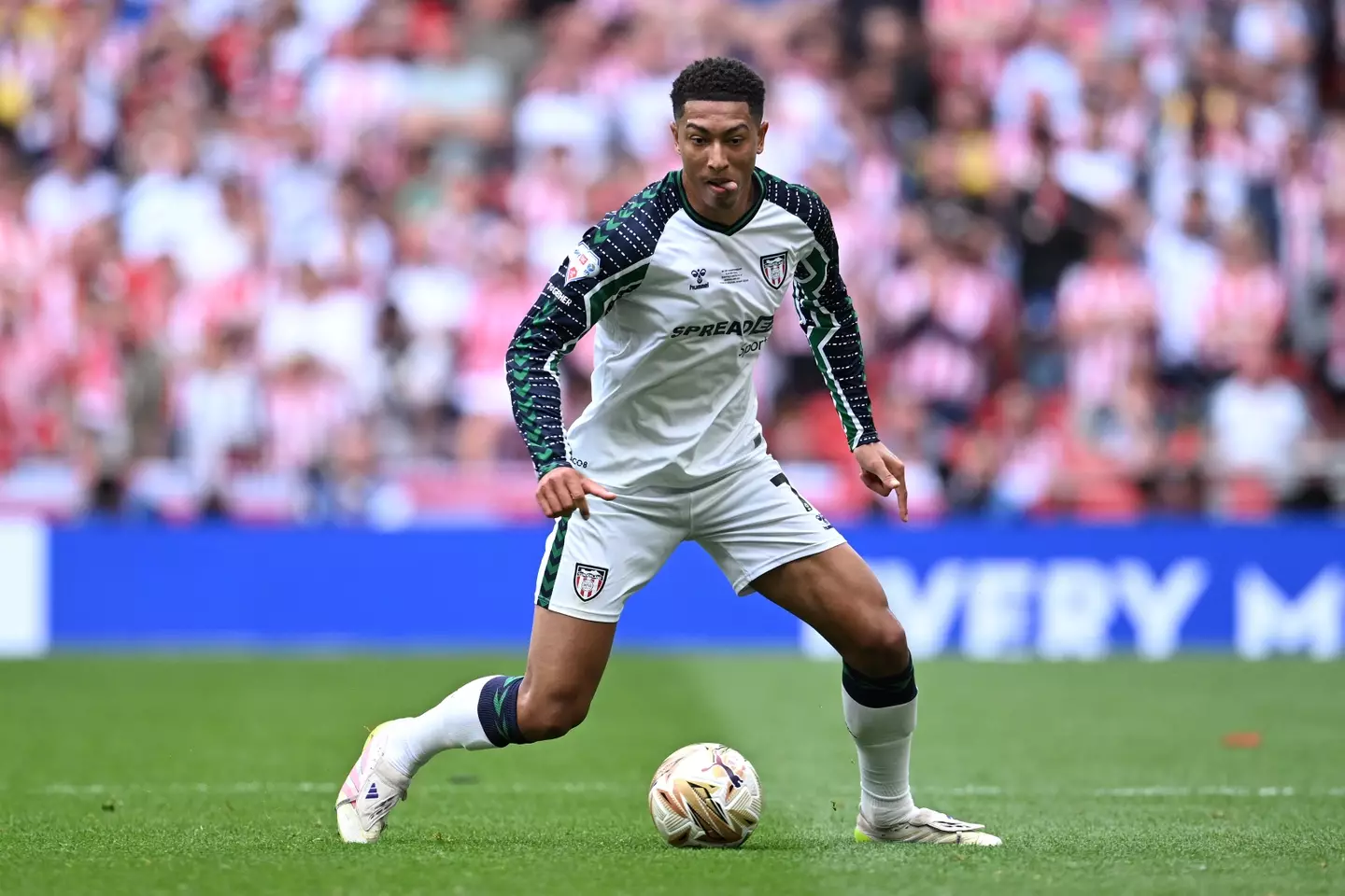 Jobe Bellingham in action for Sunderland. Image: Getty