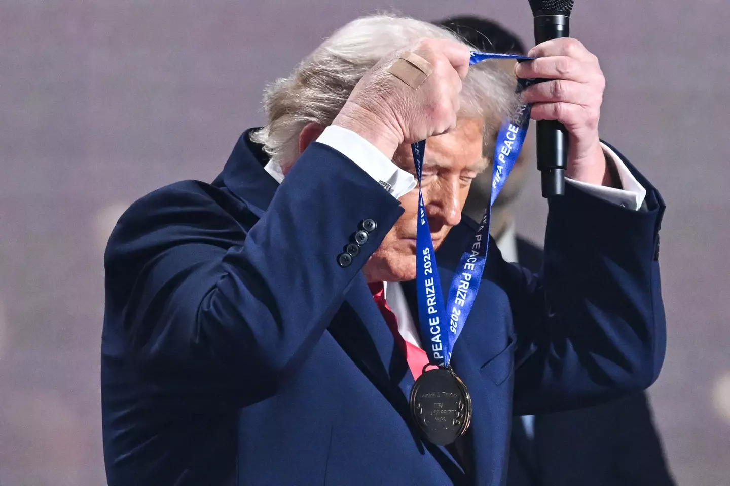 Donald Trump was awarded the inaugural FIFA Peace Prize in December. Image credit: Getty