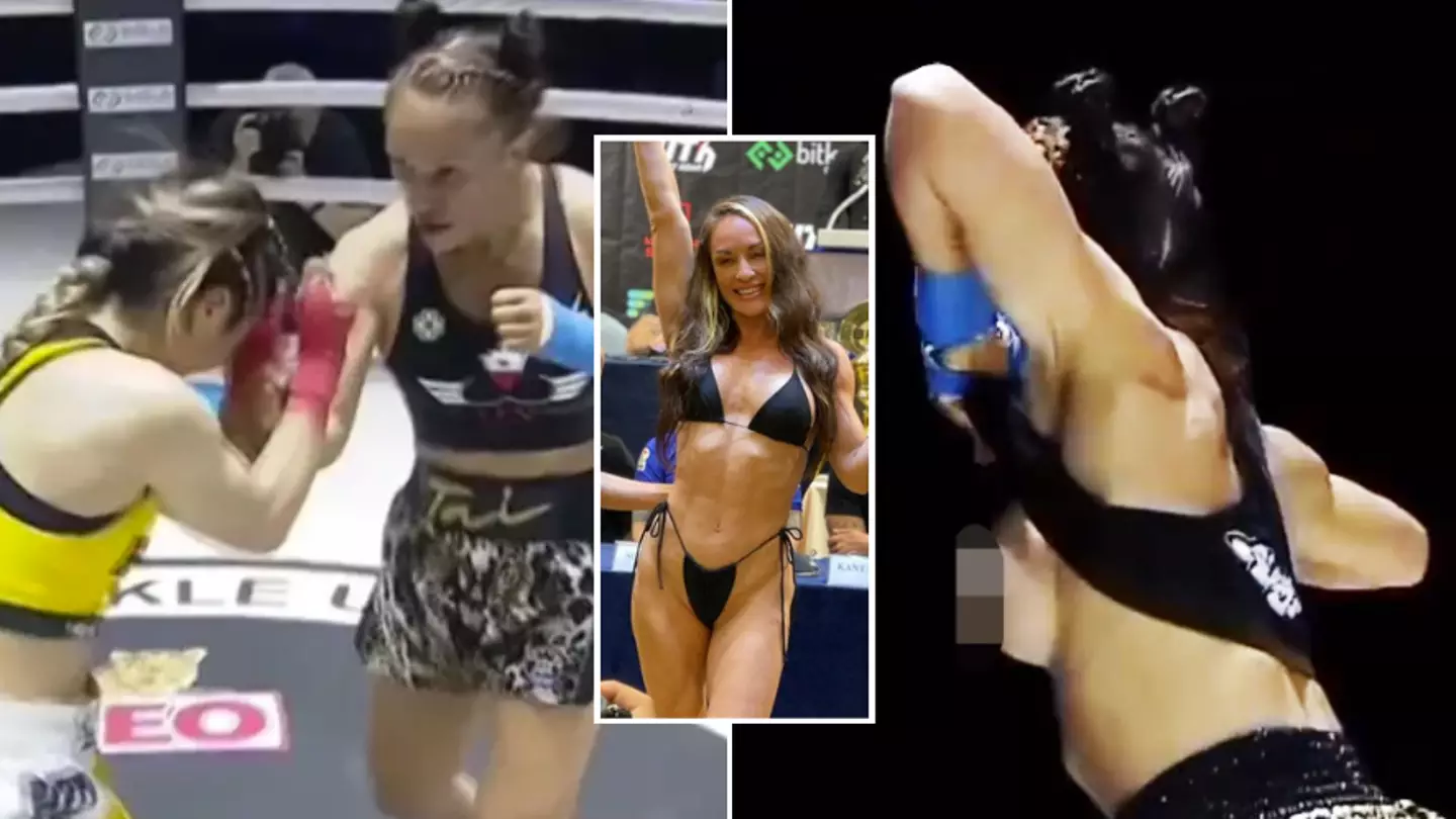 Aussie bare knuckle boxer celebrates KO victory by flashing the crowd