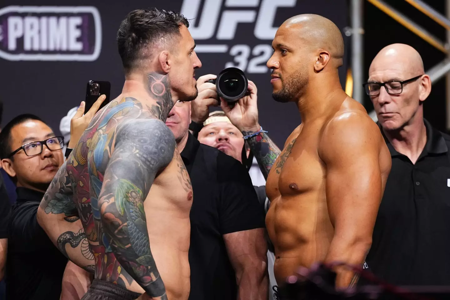 Tom Aspinall's fight with Ciryl Gane ended in a no contest at UFC 321. (Image: Getty)