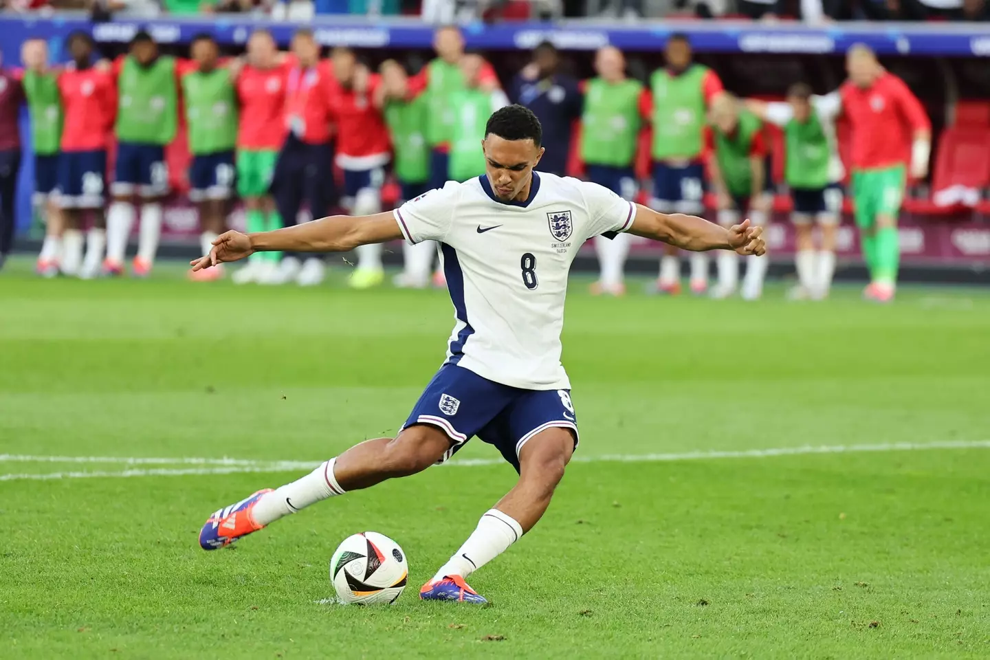 Trent Alexander-Arnold netted the winning spot-kick in front of the England fans (Getty)