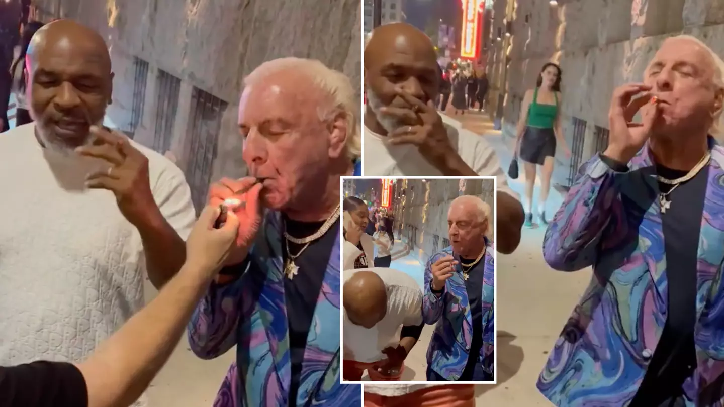 Mike Tyson and Ric Flair smoke weed in the streets of Chicago, it's 2022's weirdest crossover