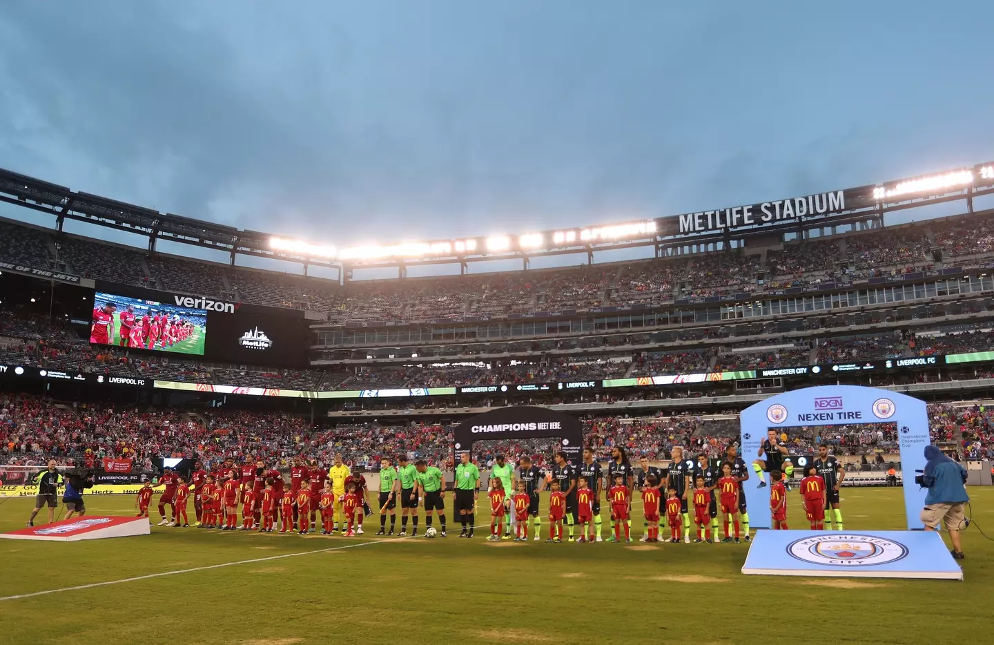 Manchester City vs. Liverpool at the MetLife Stadium back in 2018. Image: Getty