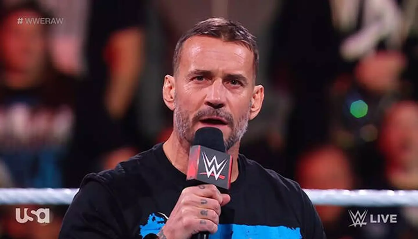 Punk during his promo. (Image