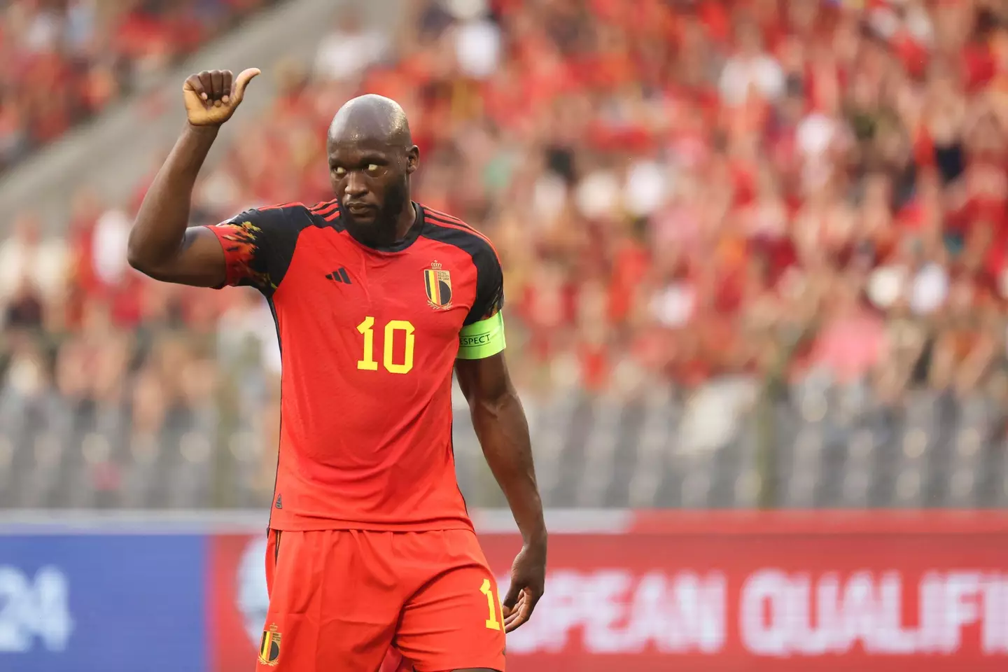 Lukaku was given the honour of being captain on Saturday. Image: Alamy