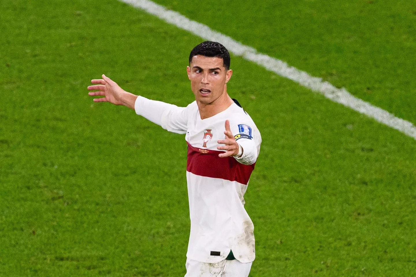 Cristiano Ronaldo in action for Portugal during the World Cup. Image: Alamy 