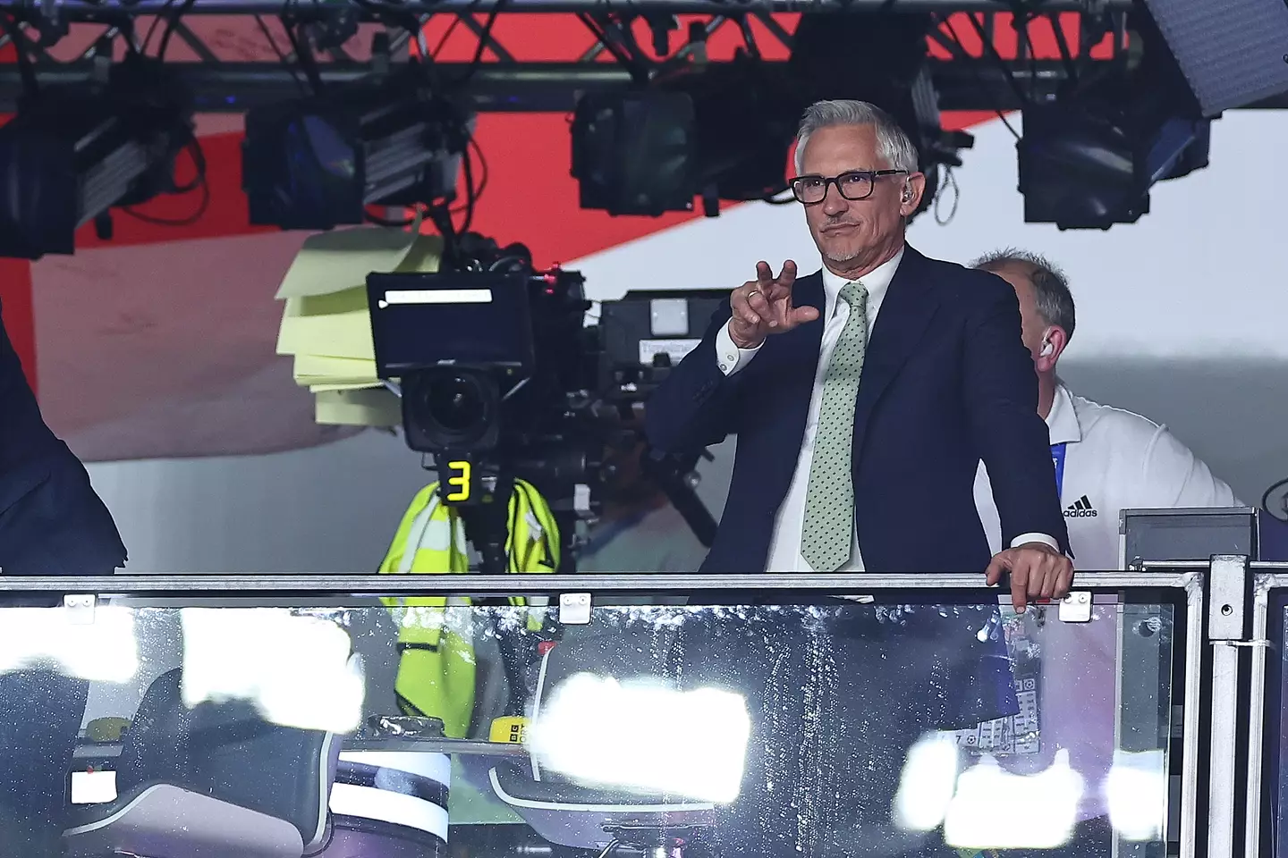 Gary Lineker working for the BBC during Euro 2024. Image: Getty