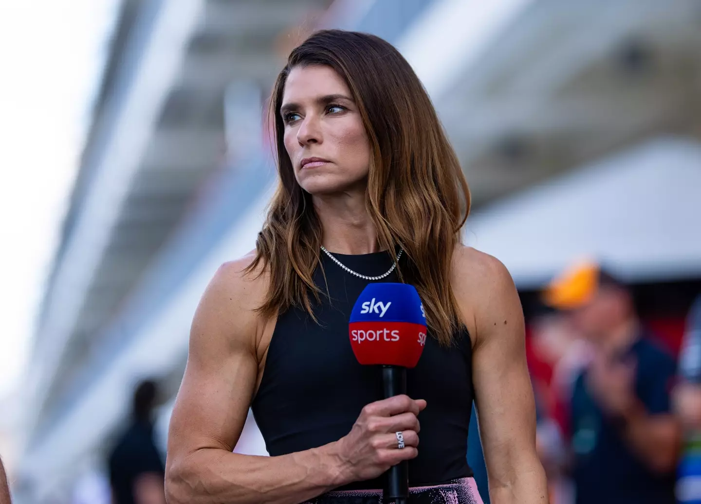 Danica Patrick working for Sky (Image: Getty)