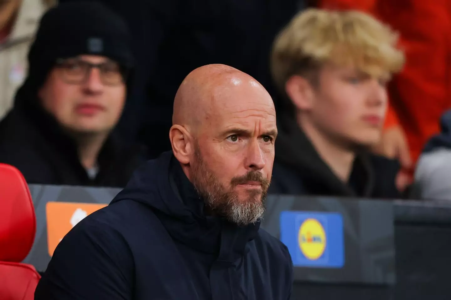 Erik ten Hag watches on during Man Utd's 3-0 defeat to Tottenham at Old Trafford -