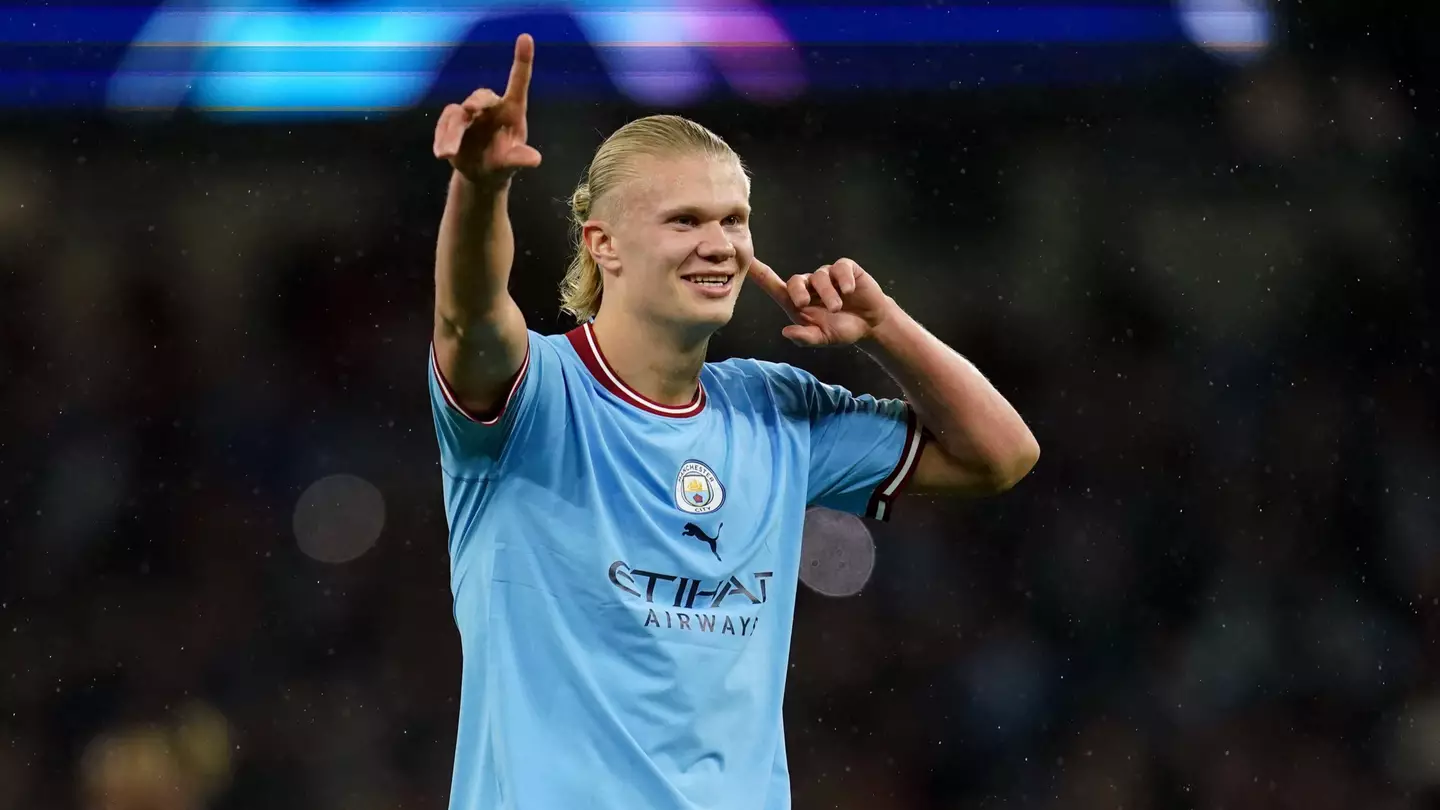 Erling Haaland scores in the Champions League