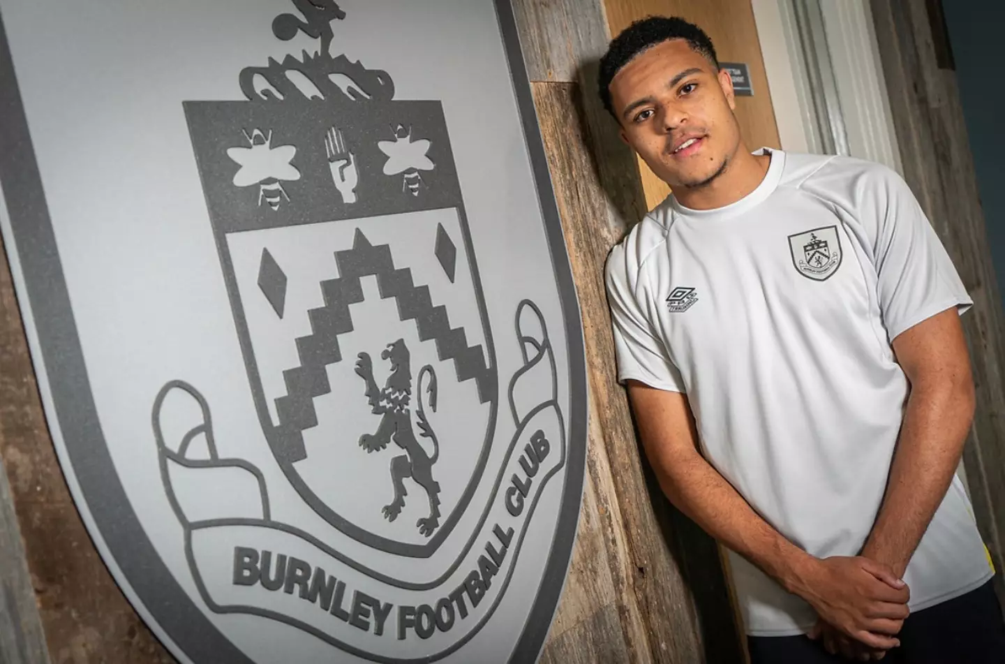 CJ Egan-Riley has joined forces with former Manchester City captain Vincent Kompany at Turf Moor (Image: burnleyfootballclub.com) 
