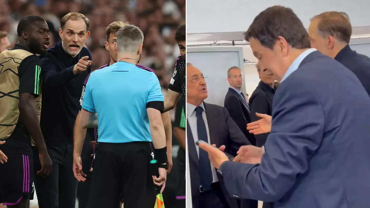 What happened between Thomas Tuchel and Real Madrid officials in the Bernabeu tunnel after defeat