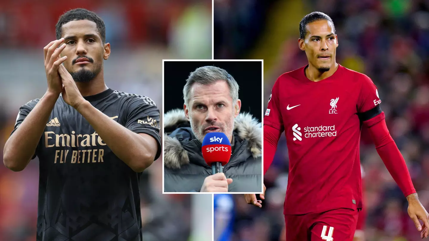 Jamie Carragher praises William Saliba and compares him with Liverpool star Virgil van Dijk
