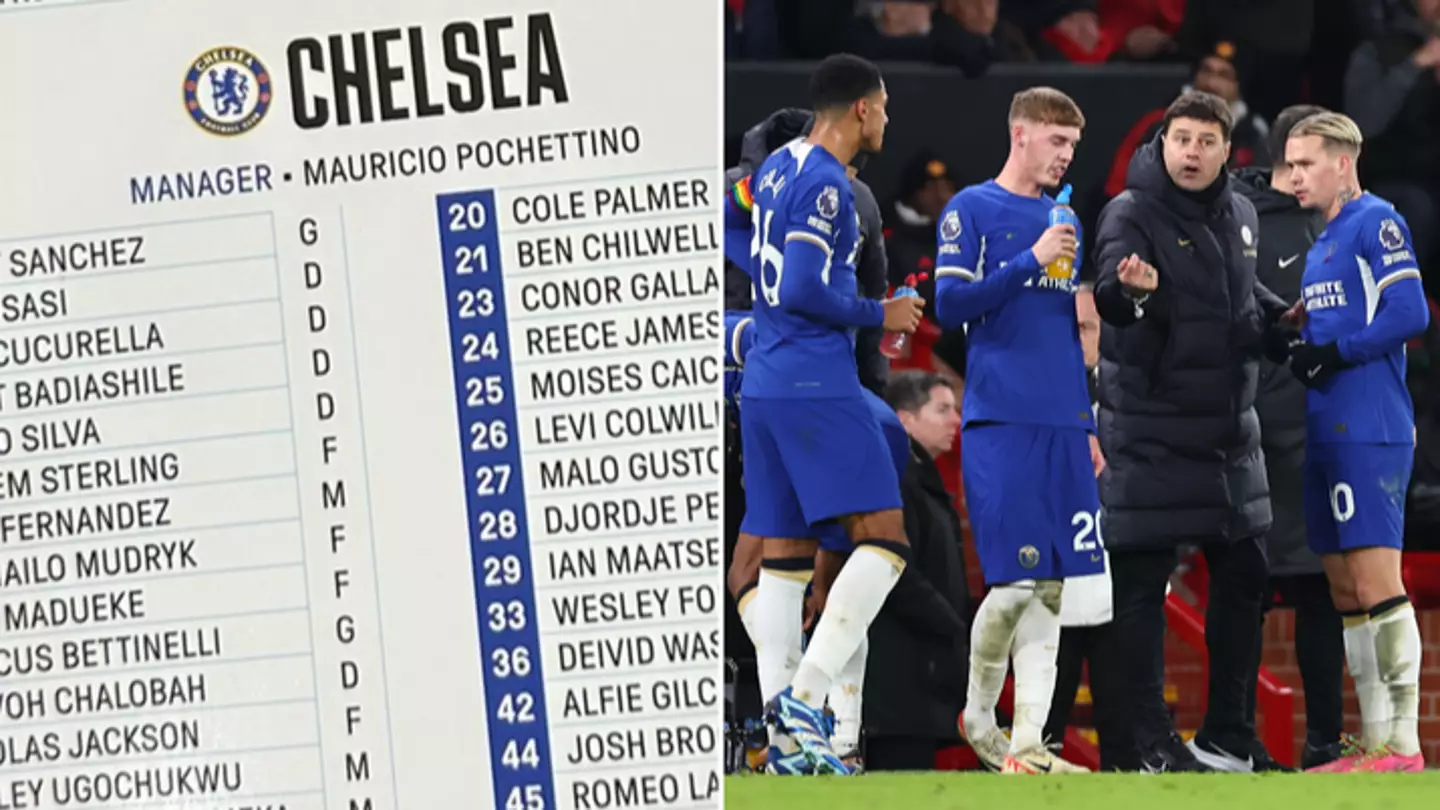 Chelsea have two players who don't play for the club in the matchday programme squad list