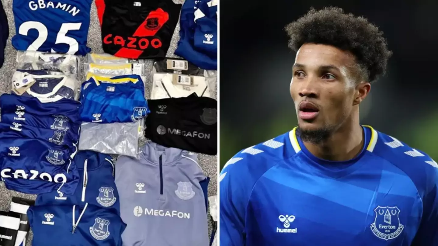Everton midfielder Jean-Philippe Gbamin's kits and tracksuits have been spotted for sale on Facebook Marketplace