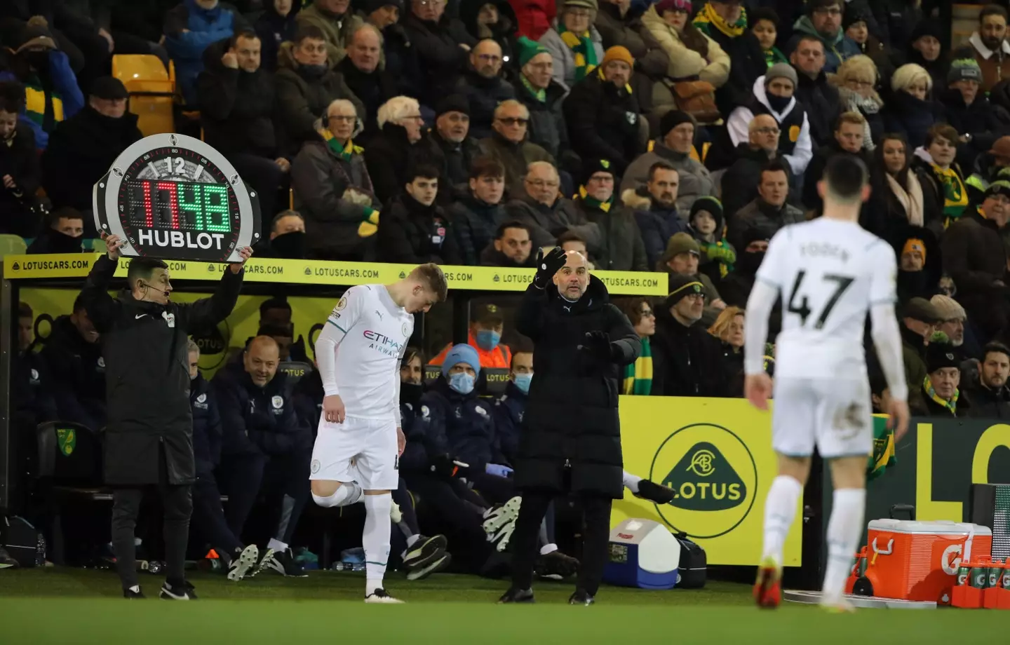 Liam Delap comes on vs Norwich (Paul Marriott / Alamy)