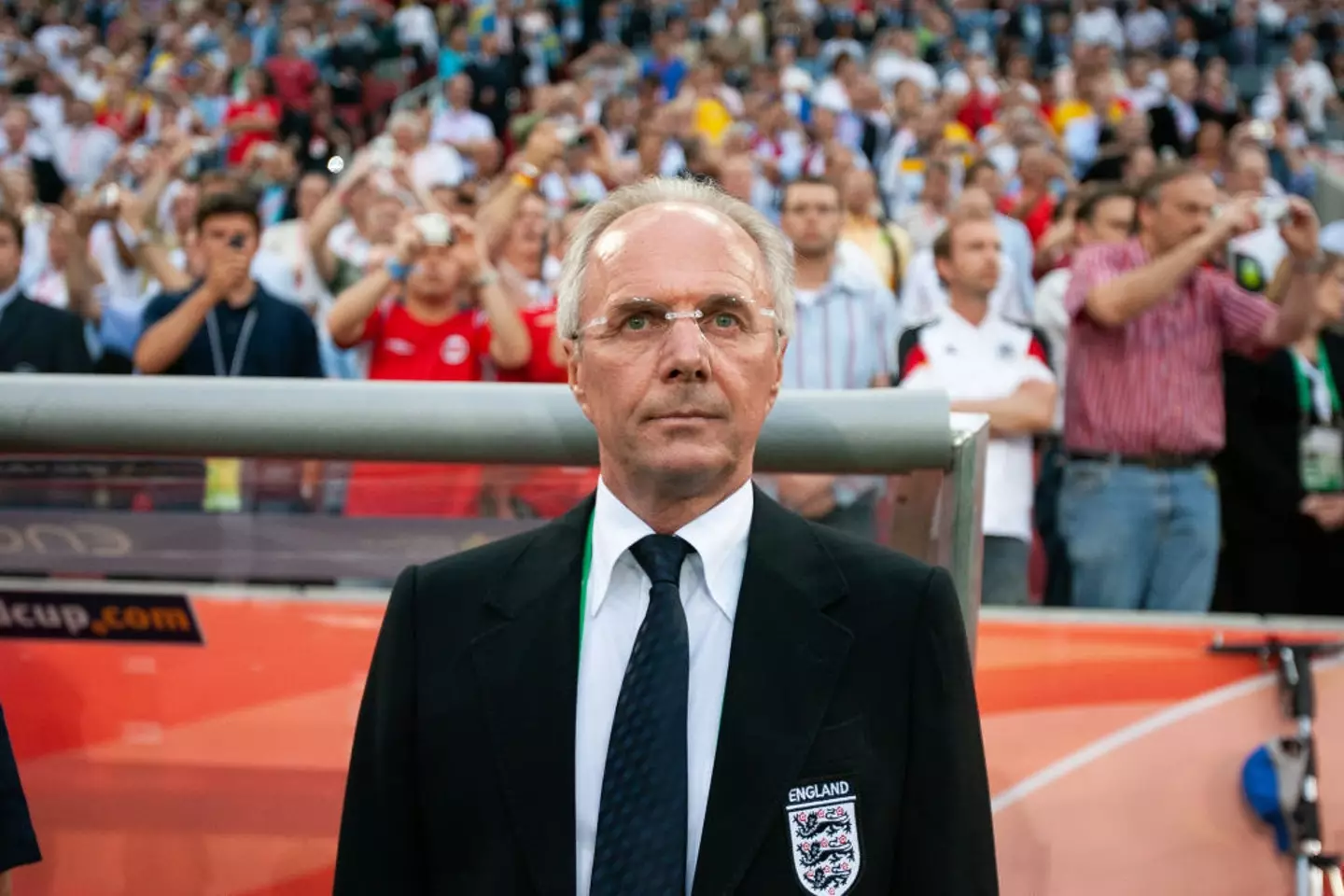 Sven-Goran Eriksson pictured in charge of England -
