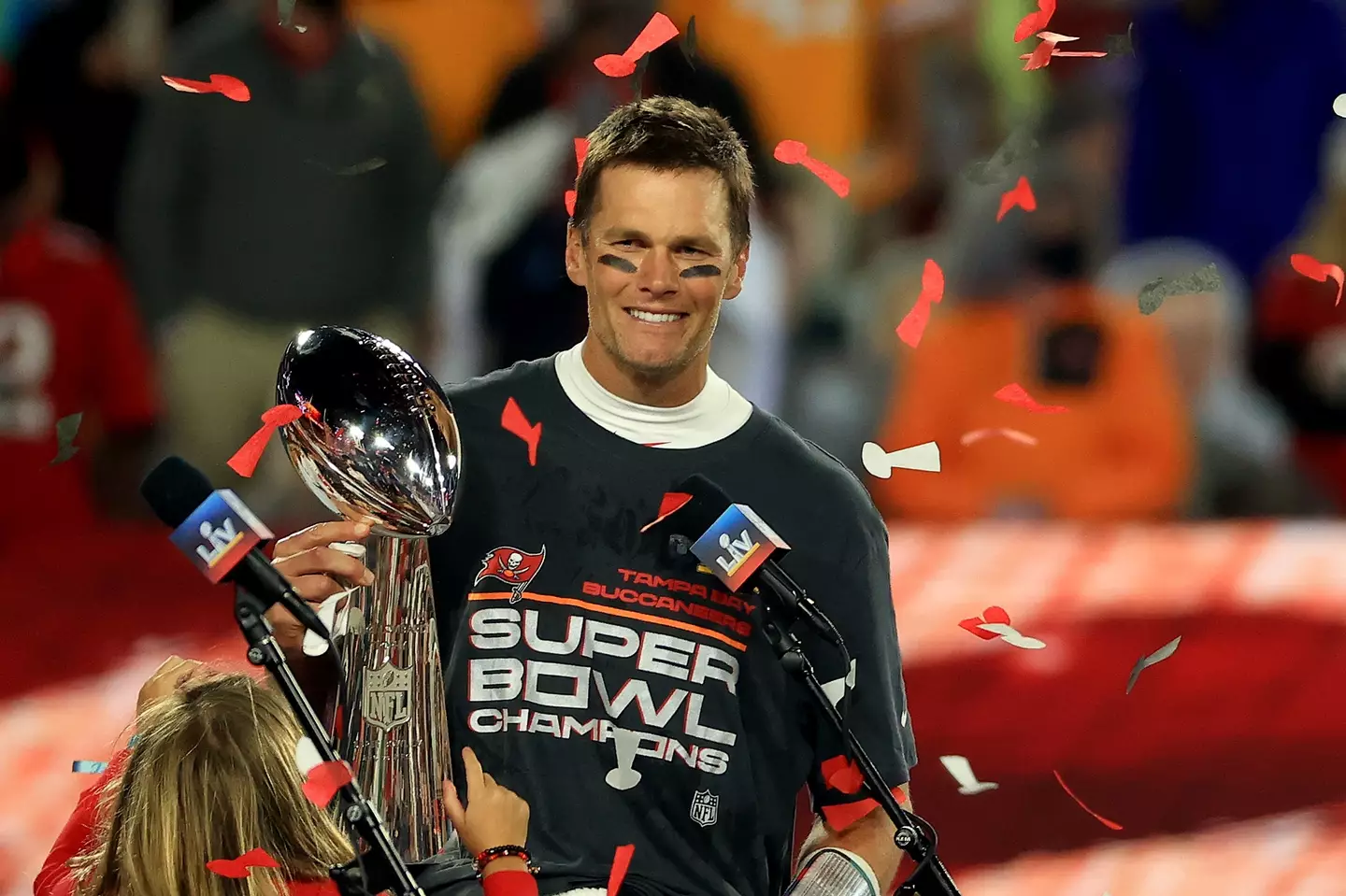 Tom Brady with the Vince Lombardi trophy (Image: Getty)