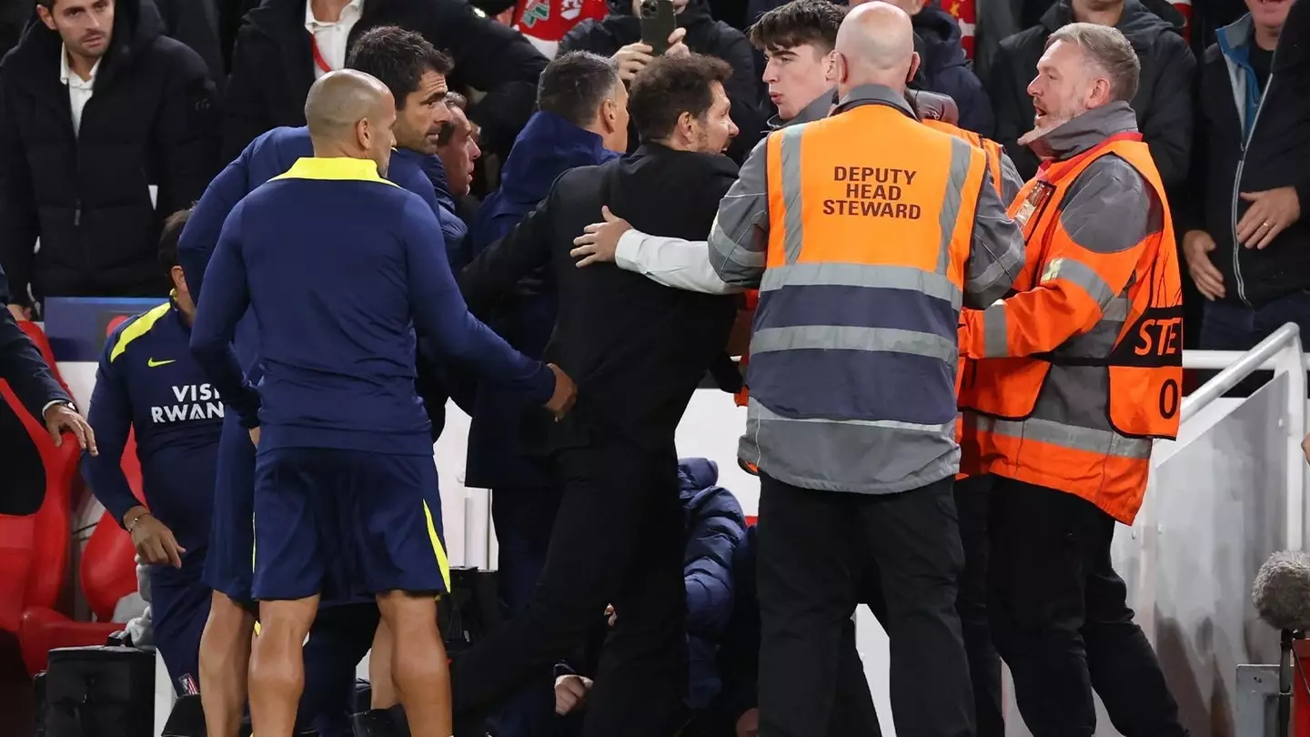 Revealing New Angle of Diego Simeone's Furious Clash With Liverpool Fan Emerges