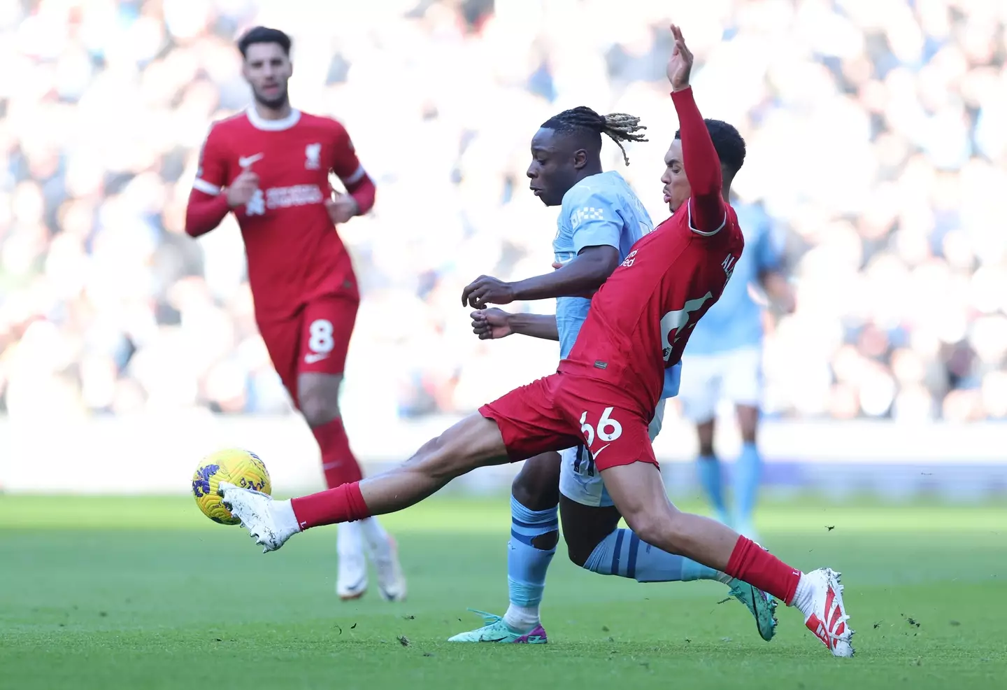 Liverpool's Trent Alexander-Arnold scored the equaliser against Man City. (