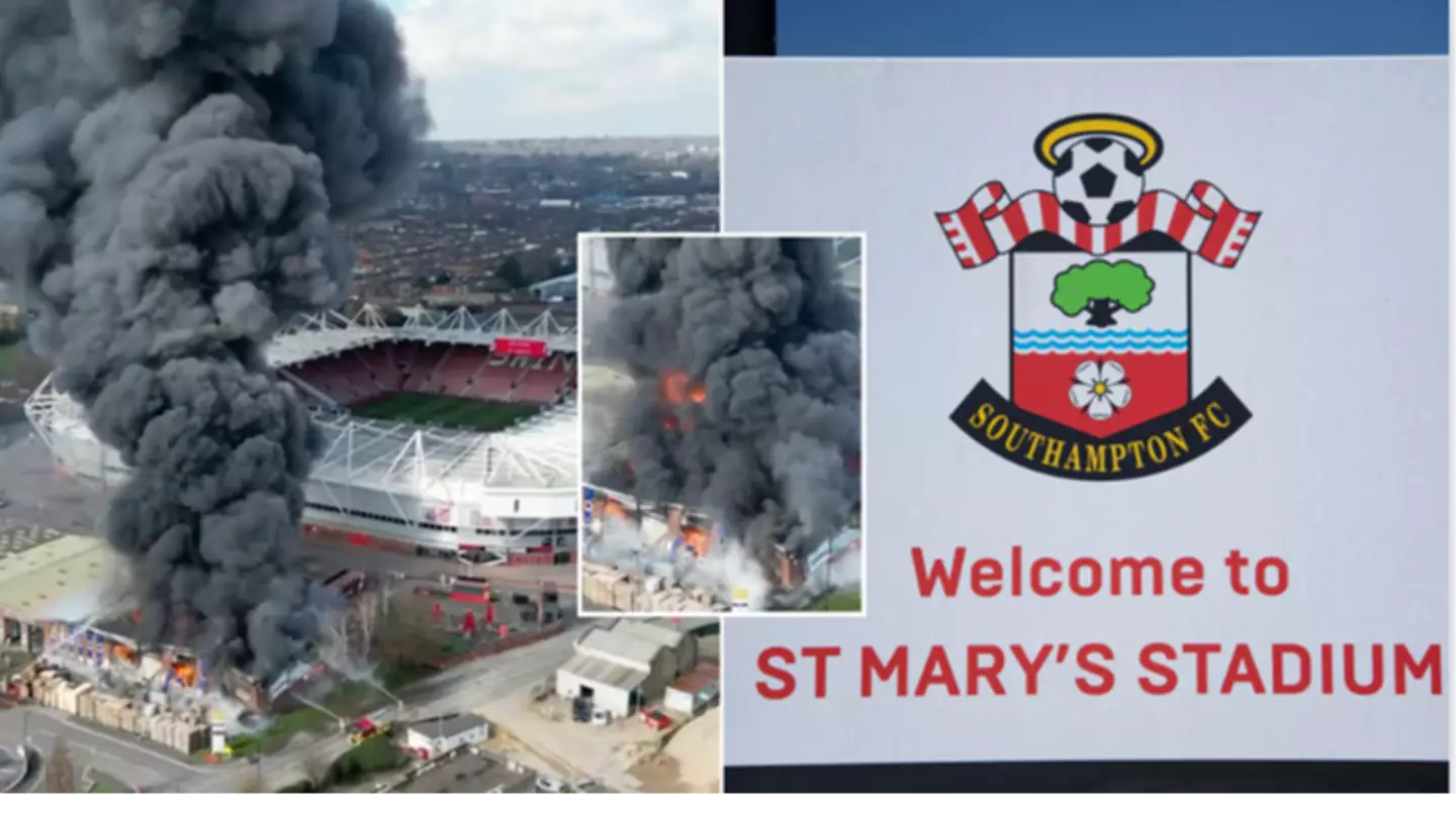 Southampton's St Mary's stadium engulfed by smoke as nearby fire breaks out hours before Preston North End clash