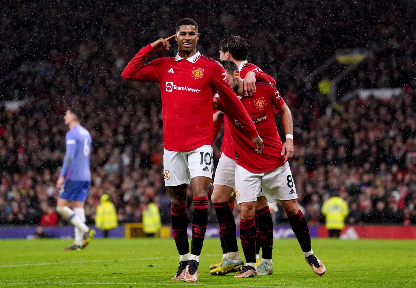 Rashford has scored in nine consecutive games at Old Trafford. (Image