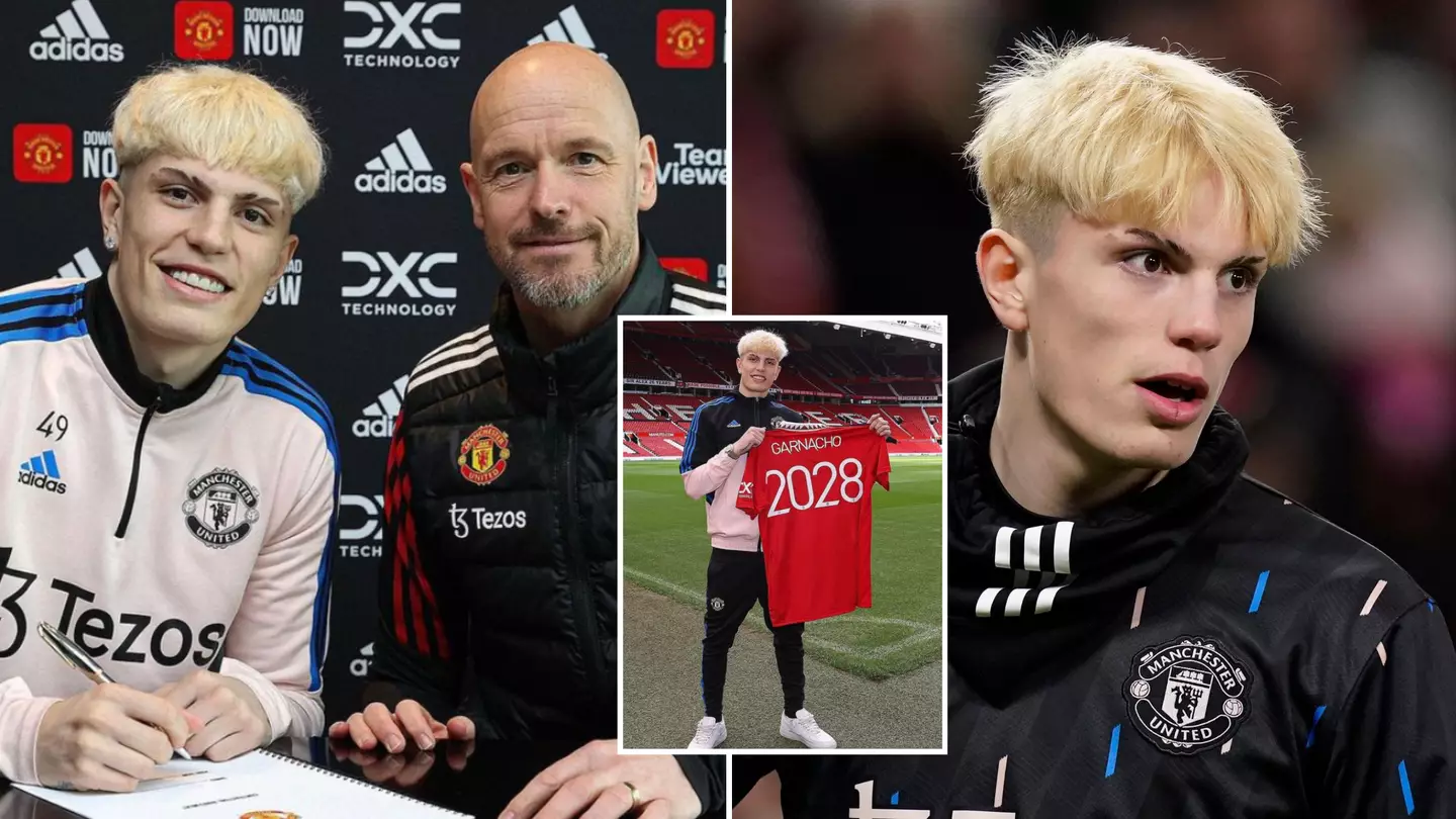 Manchester United fans noticed something about Alejandro Garnacho's contract signing