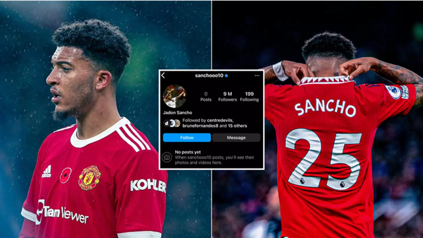 Jadon Sancho has just completely blacked out his Instagram