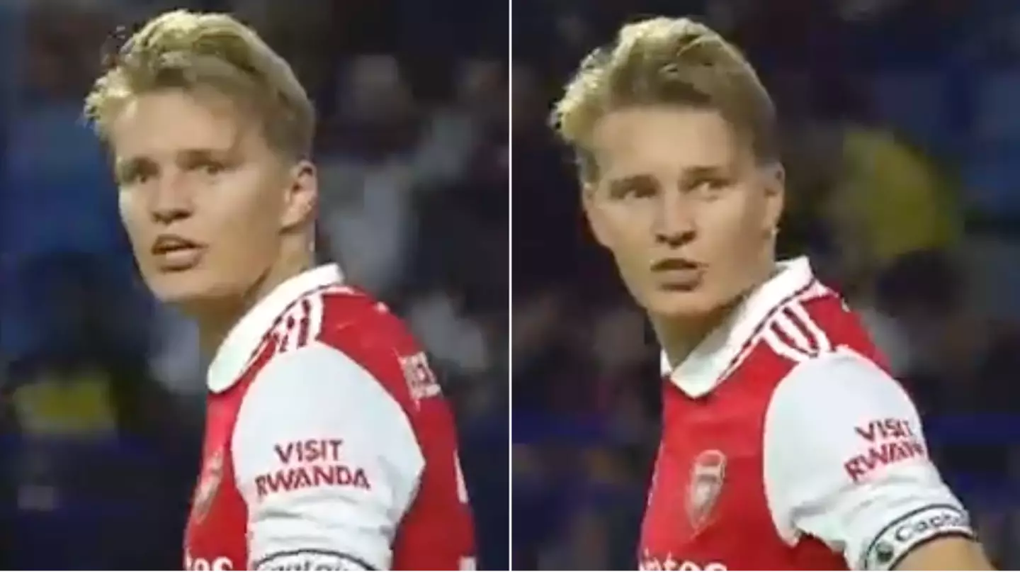 "F*****g two times!" - Reporter spots heated moment between Martin Odegaard and AC Milan manager in friendly