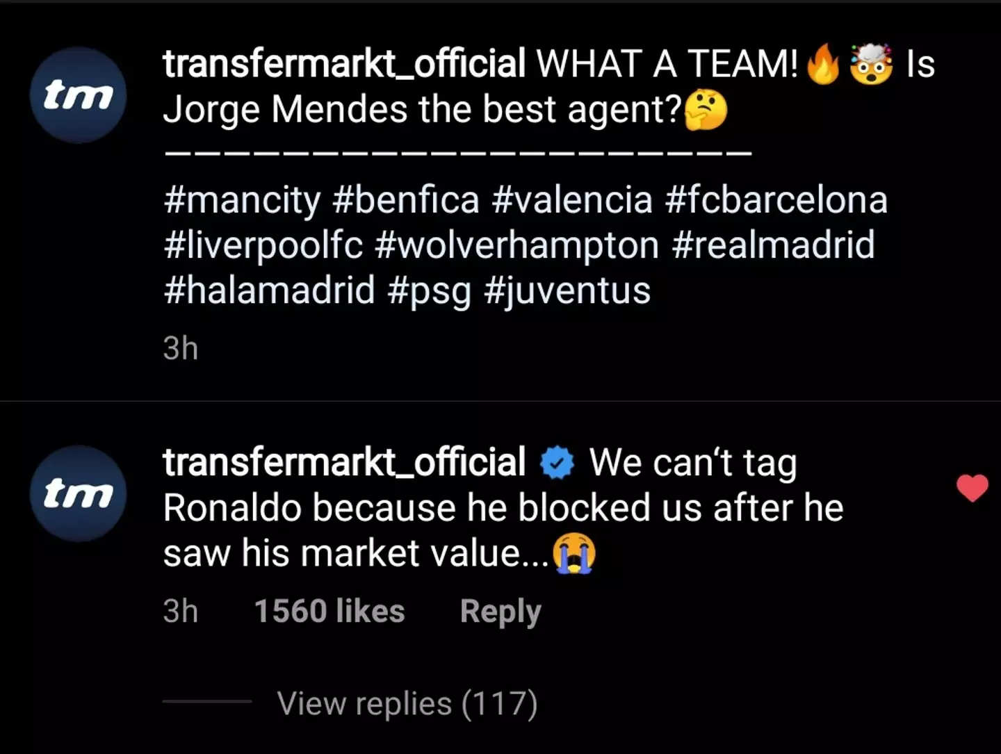 Instagram/@TransferMarkt