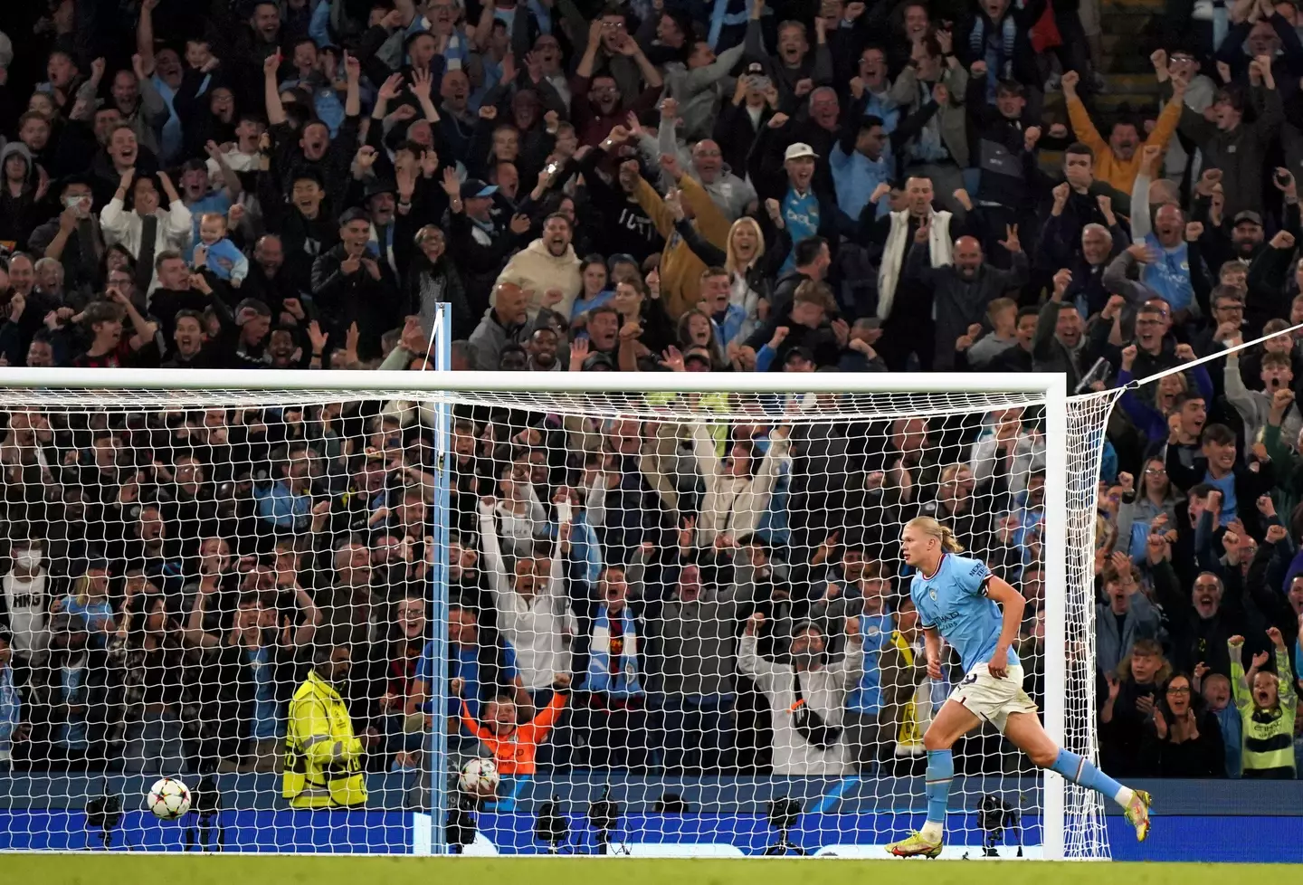 Erling Haaland in Champions League action for Manchester City (Alamy)