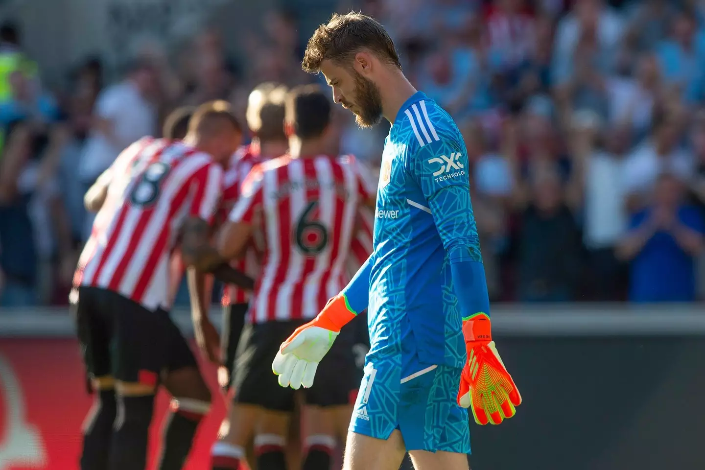 David de Gea after Brentford's second goal. (Alamy)