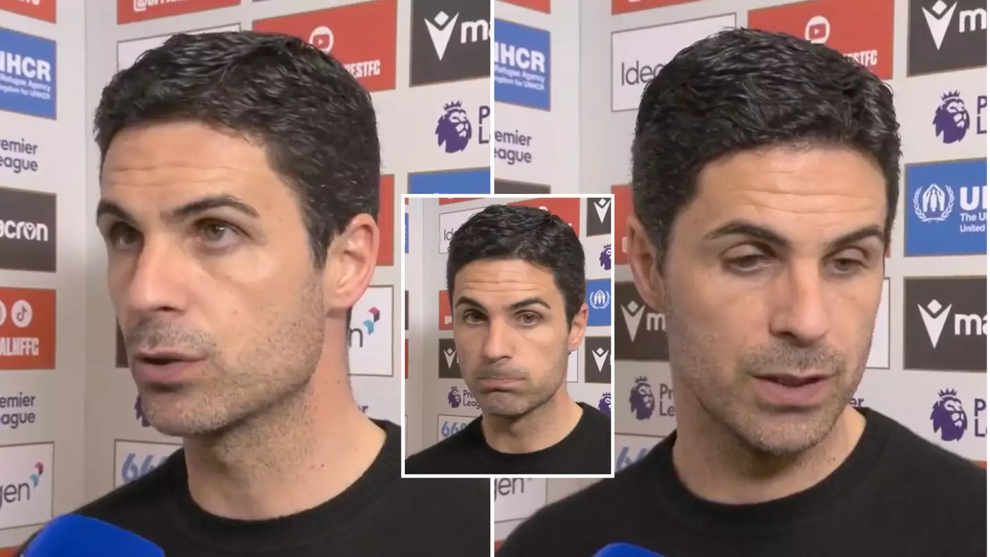 Mikel Arteta was heartbroken in his post-match interview after Man City win Premier League title