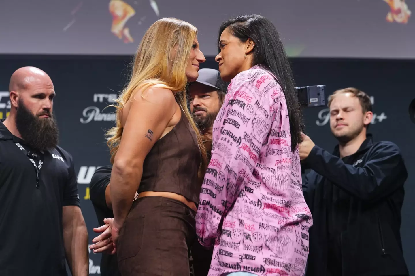 Kayla Harrison is reportedly out of her UFC 324 title fight against Amanda Nunes. Image: Getty