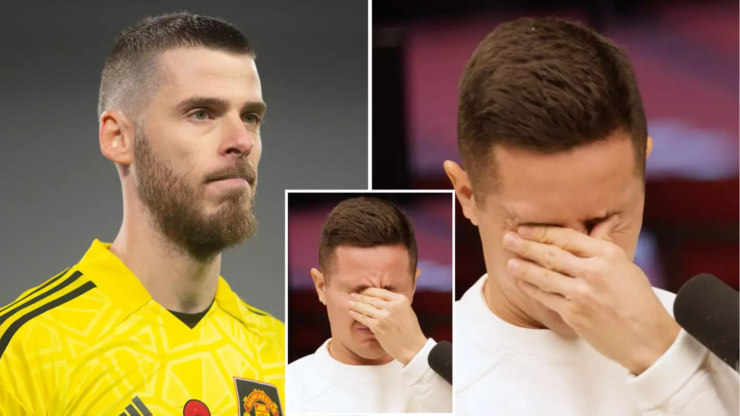 David de Gea reacts to Ander Herrera breaking down in tears in emotional Man United interview