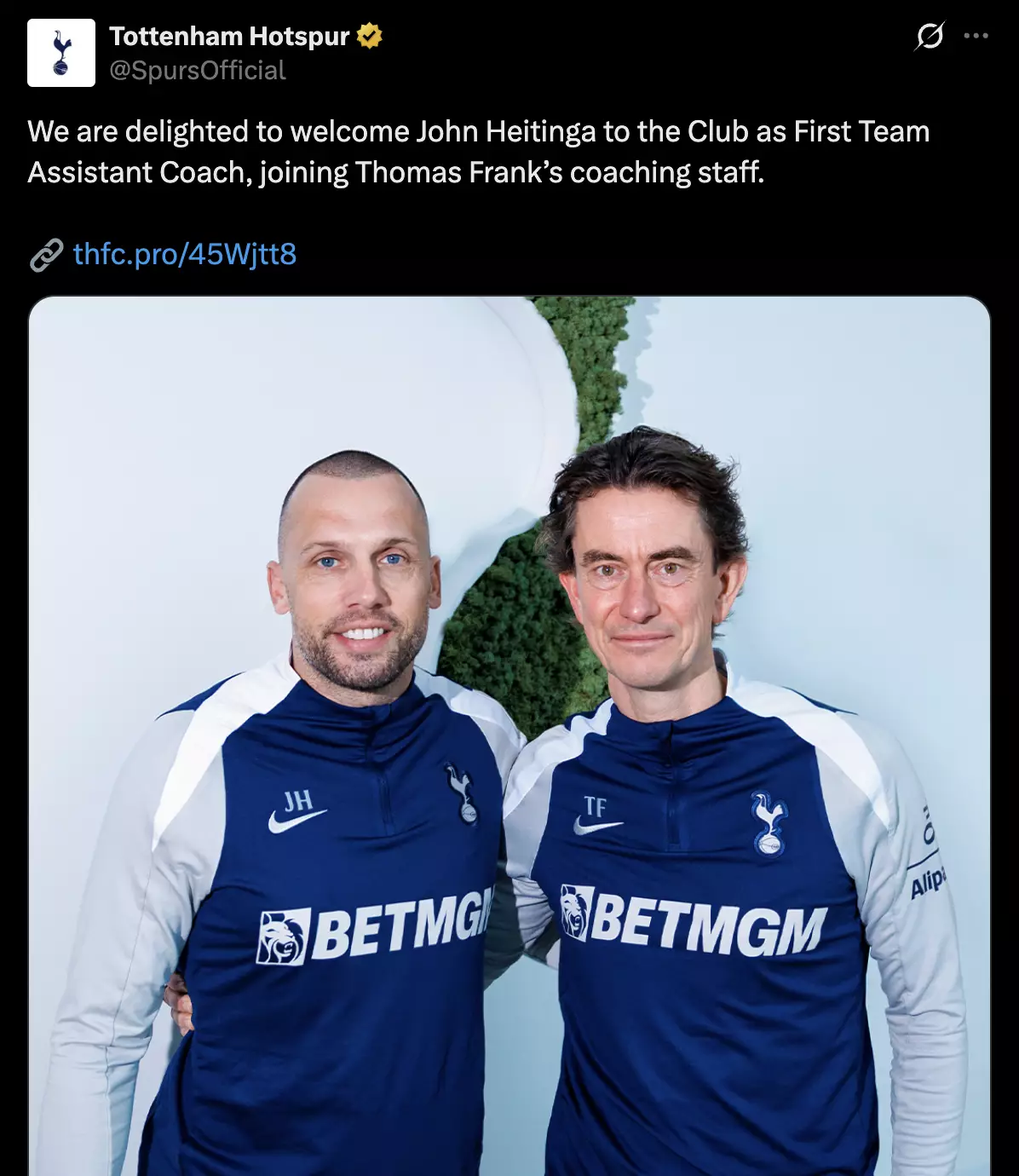 Image: Twitter/@SpursOfficial