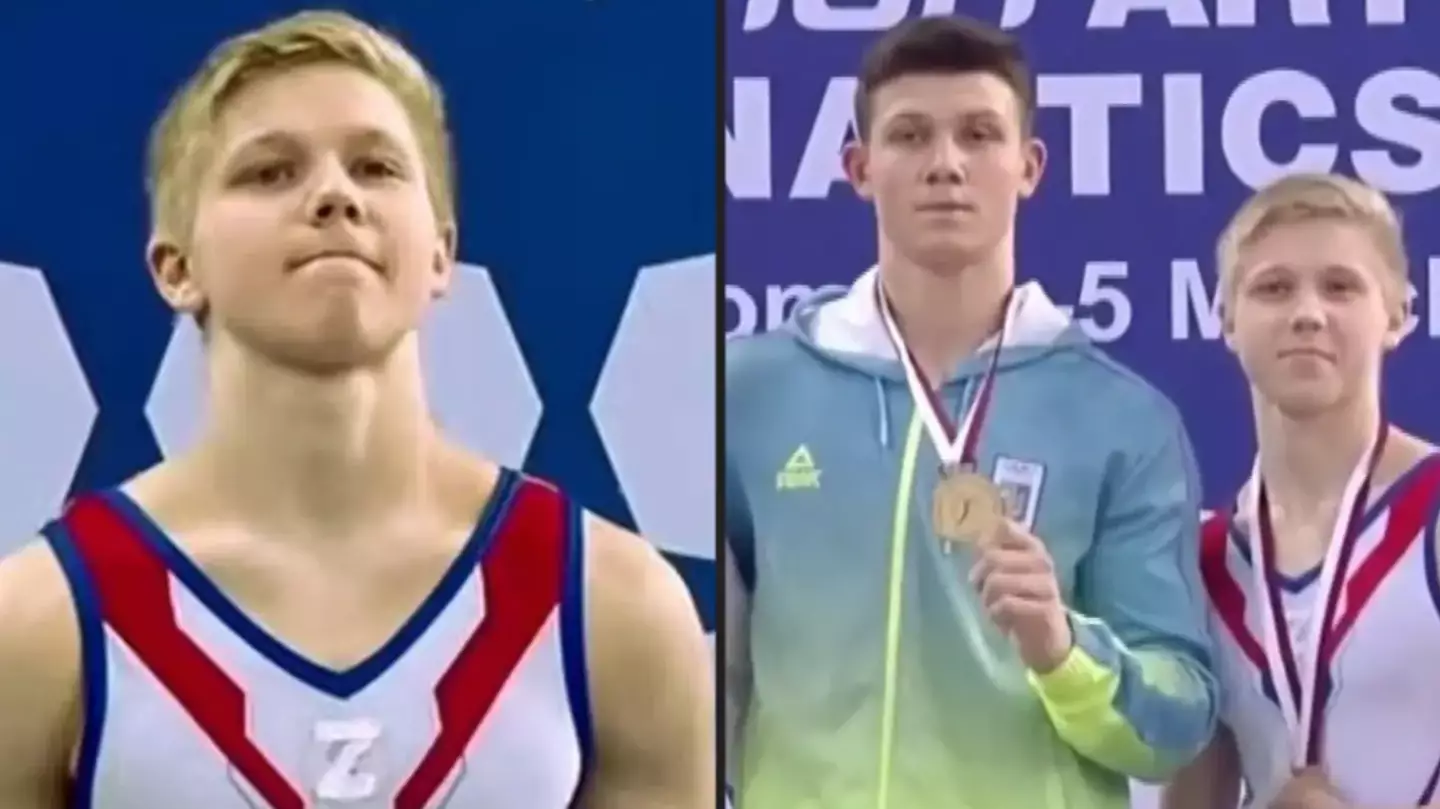 Russian Gymnast Explains Why He Wore 'War Symbol' Next To Ukrainian Athlete