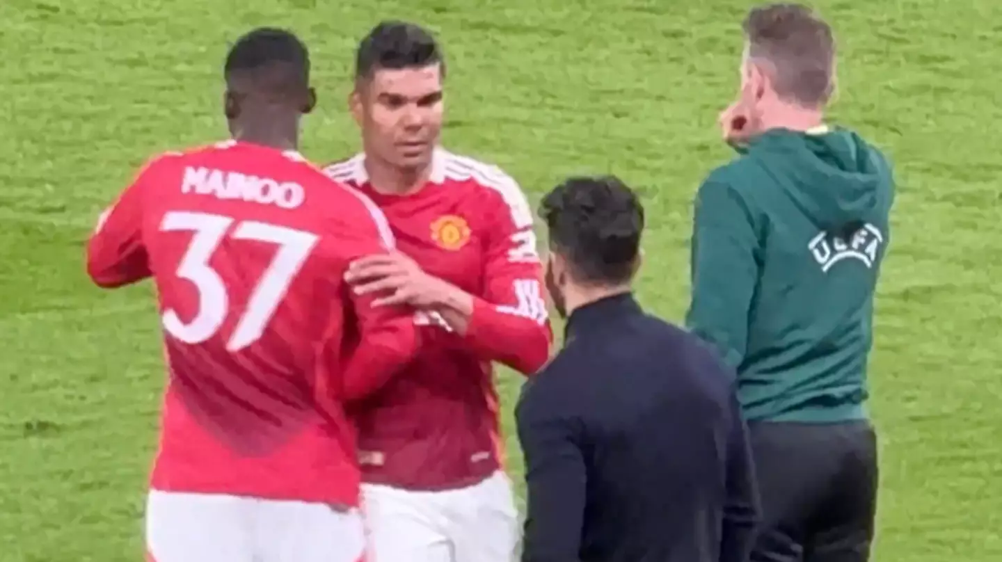 Man Utd fans spot what Casemiro did after he was subbed off by Ruben Amorim vs Bilbao and it speaks volumes