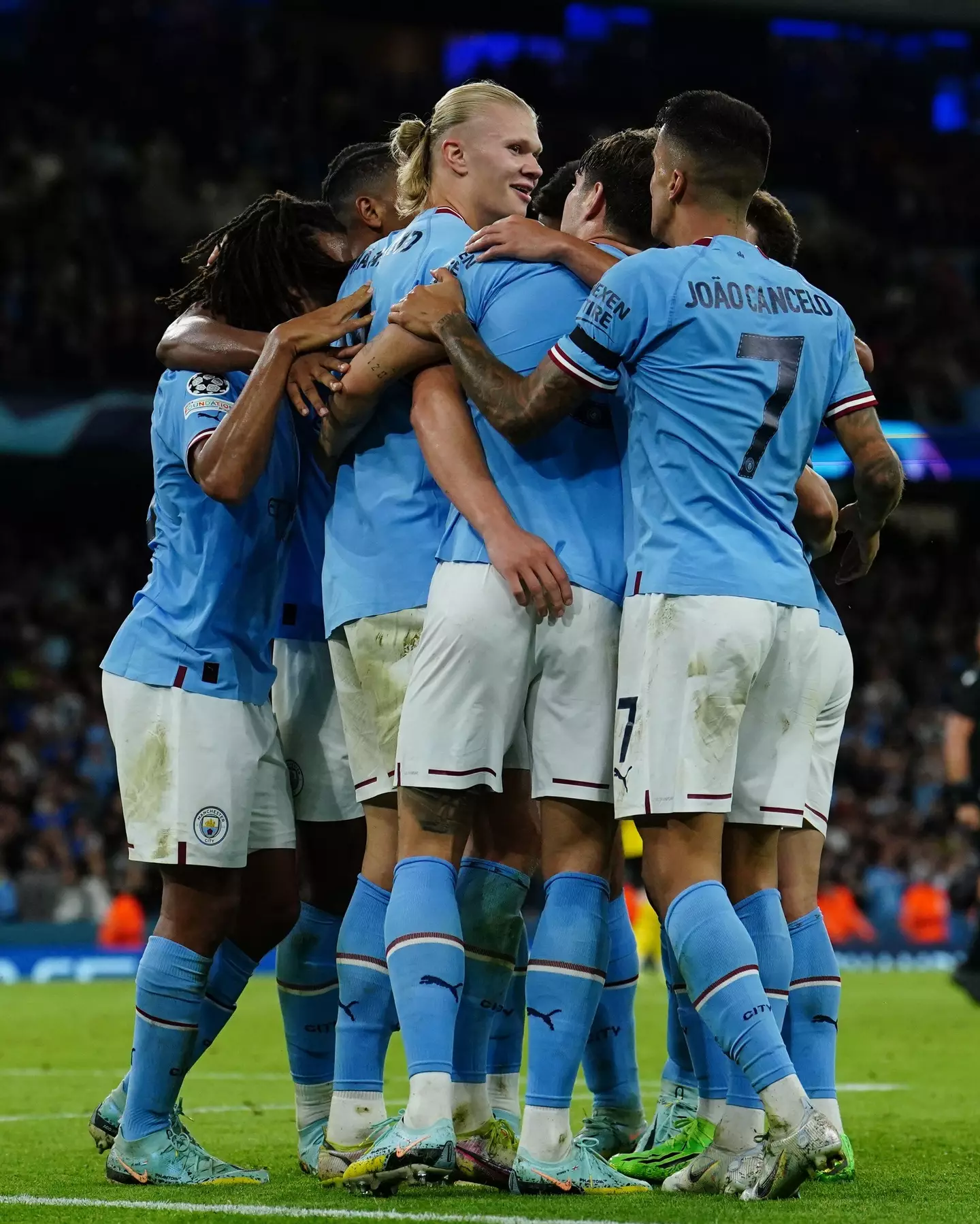 Erling Haaland in Champions League action for Manchester City (Alamy)