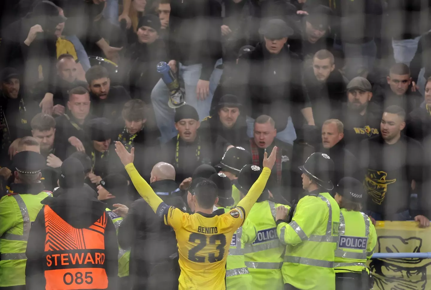 Young Boys' captain Loris Benito had to plead with his own fans. Image: Getty