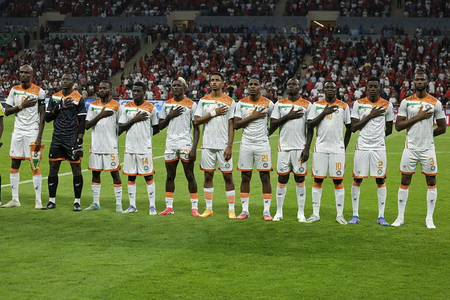 Niger were awarded the full three points for the abandoned match. (Image: ABDEL MAJID BZIOUAT/AFP via Getty Images)