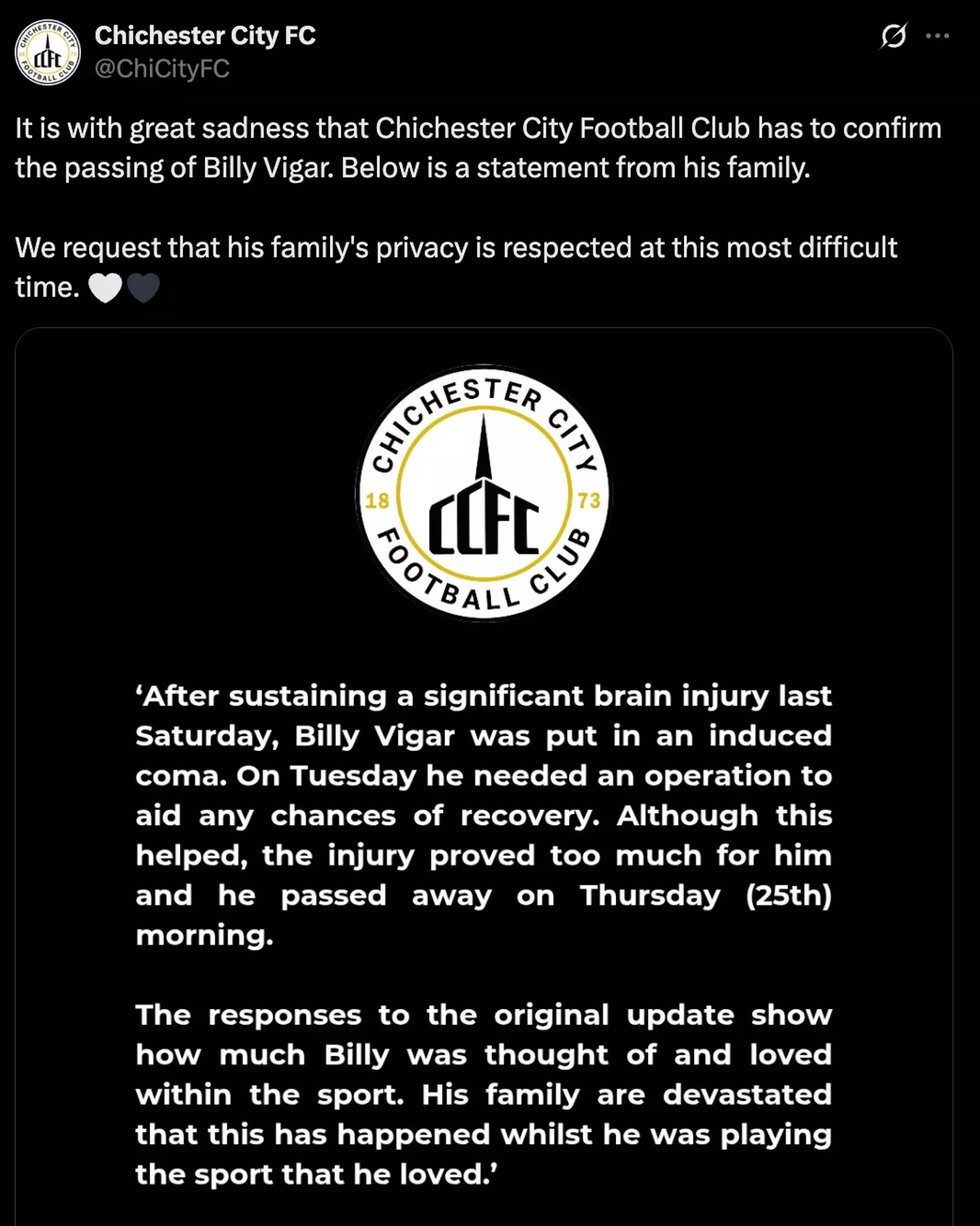 Image: Chichester City FC/Twitter