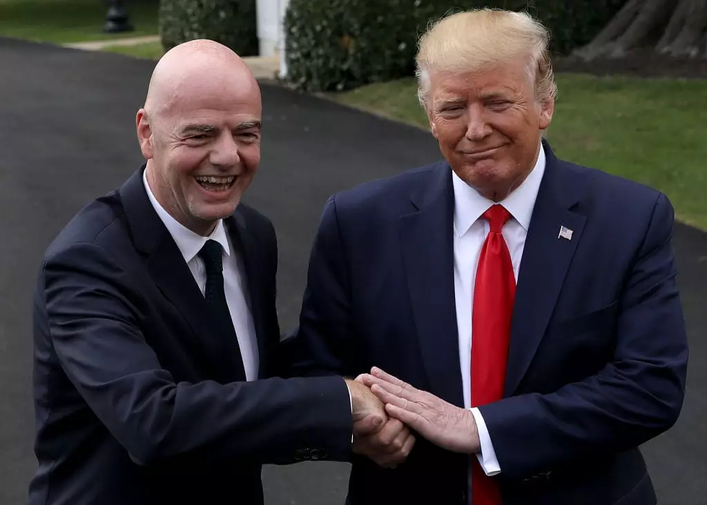 FIFA president Gianni Infantino and Donald Trump (Credit:Getty)