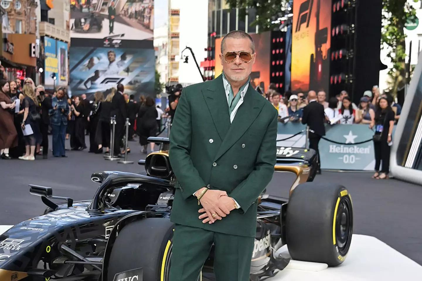 Pitt was the lead star in the F1 movie. (Image: Dave Benett/WireImage)