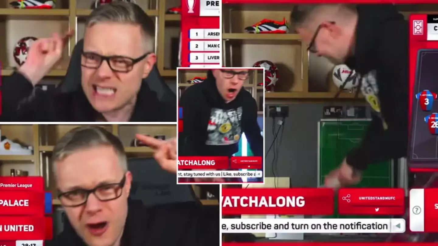 Mark Goldbridge trashes studio and launches into X-rated rant during Man Utd defeat to Crystal Palace